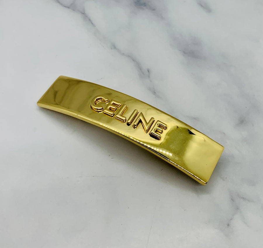 CELINE Metal Hair Clip Barrette - Pre owned