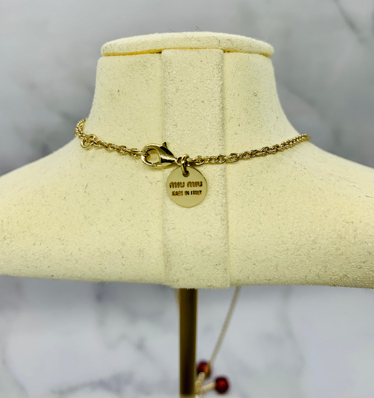 MIU MIU Cherry Pendant Necklace - Pre owned