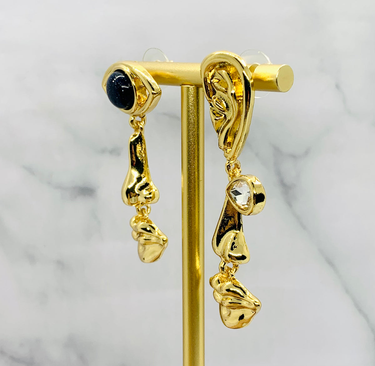 SCHIAPARELLI Statement Pendant Eye Earrings - Pre owned