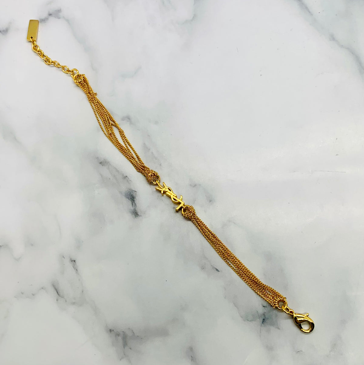 YSL YVES SAINT LAURENT Monogram Chain Bracelet - Pre owned