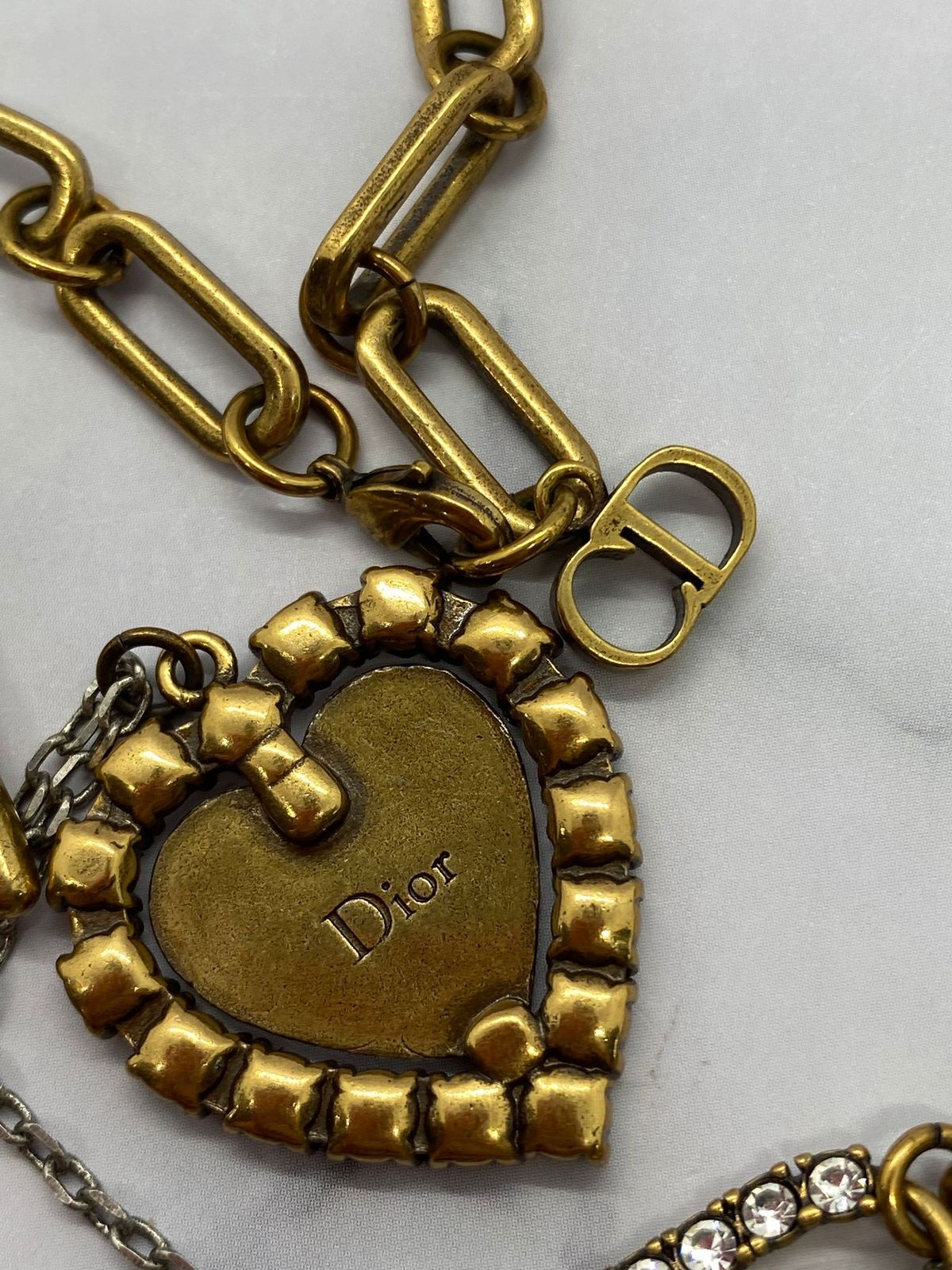 CHRISTIAN DIOR J'Adior Brass Elaborate Necklace - Pre owned
