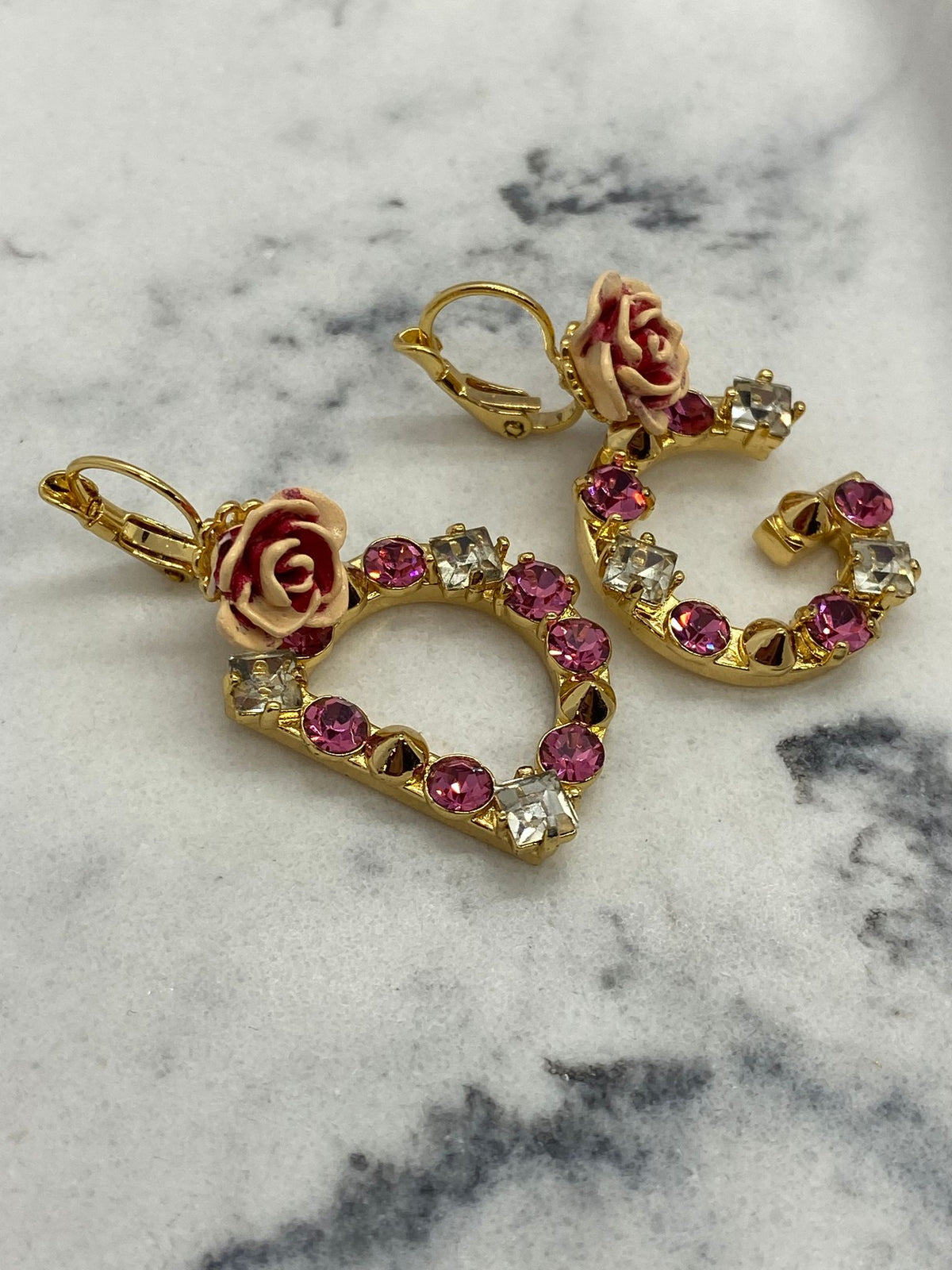 DOLCE & GABBANA D&G Vintage Rhinestone Earrings - Pre owned