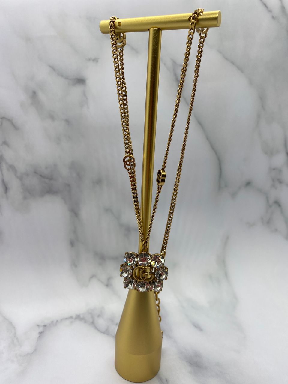 GUCCI GG Rhinestone Necklace - Pre owned