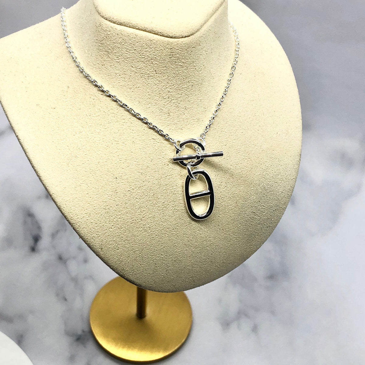 Hermes Silver Chaine D'ancre Amulet Necklace - Pre owned