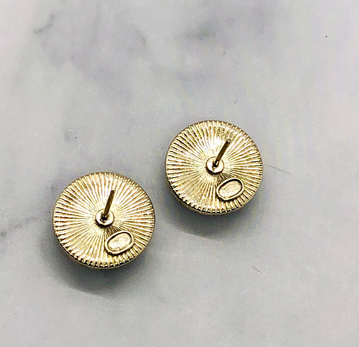 CHANEL CC Black Rhinestone Button Earrings - Pre owned / KI4111