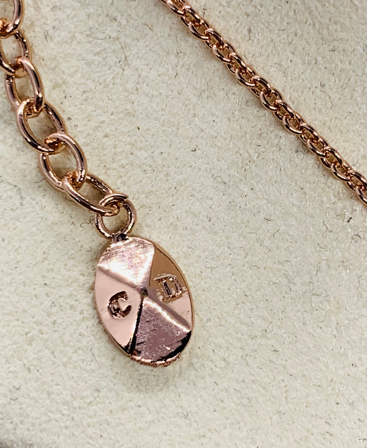 CHRISTIAN DIOR Rose Gold Rhinestone Necklace - Pre owned