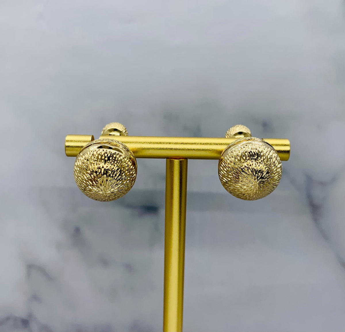 CHRISTIAN DIOR Light Gold Tribale Earrings - Pre owned