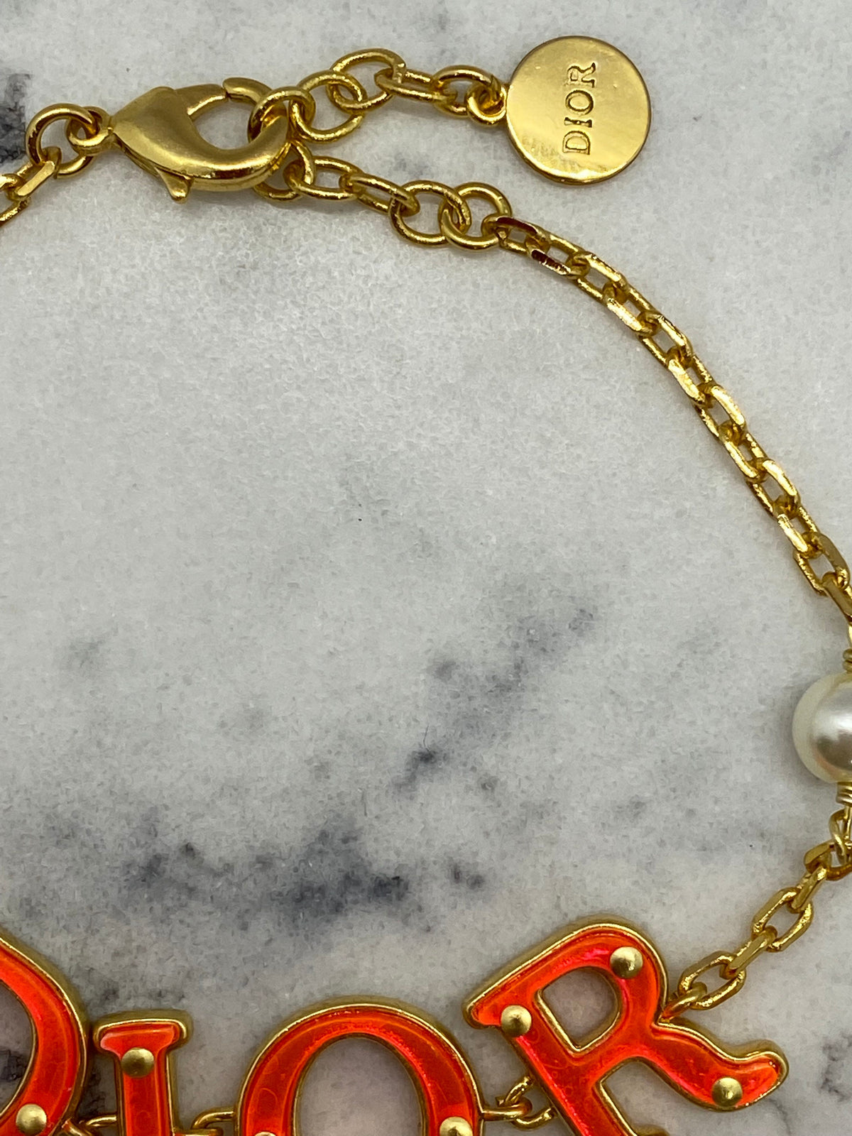 CHRISTIAN DIOR Monogram Orange Bracelet - Pre owned