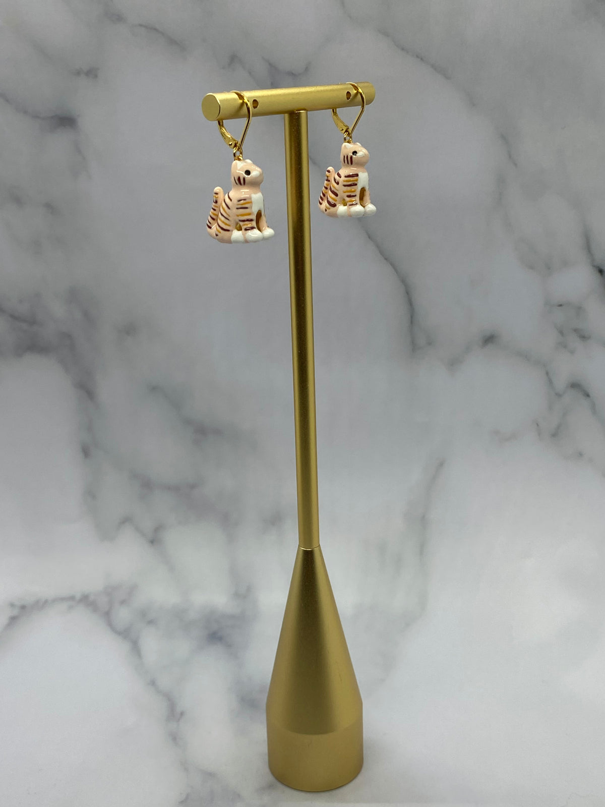 CELINE Cat Charm Pendant Earrings - Pre owned