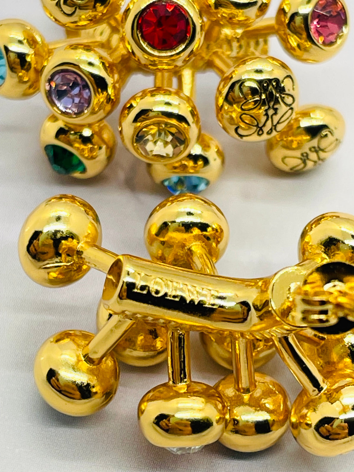 LOEWE Multi Color Rhinestone Earrings - Pre owned