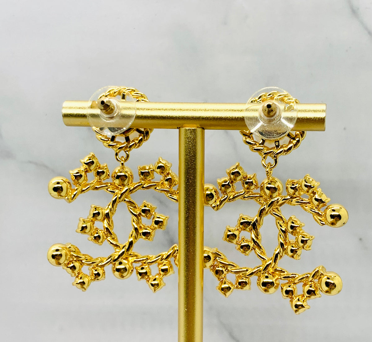 CHANEL CC Rhinestone Statement Earrings - Pre owned