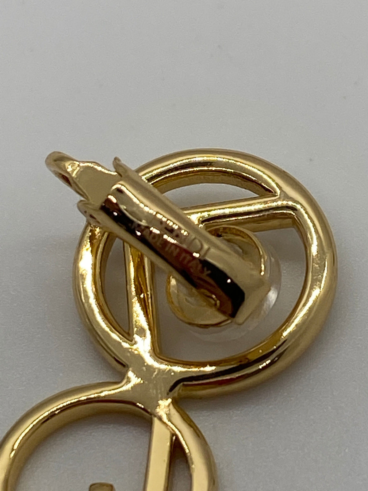 FENDI FF Gold Tone Rhinestone Single Climber Earring - Pre owned