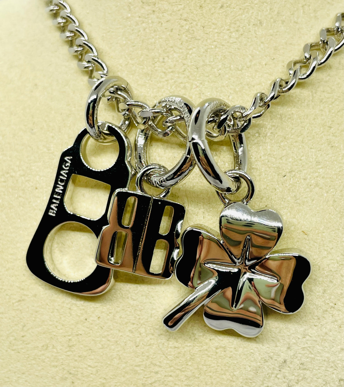 BALENCIAGA Charm Chain Necklace - Unisex, Pre owned