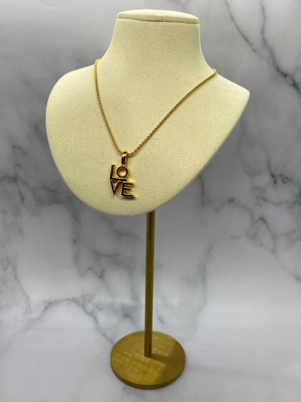 YSL Yves Saint Laurent LOVE Gold Tone Necklace - Pre owned