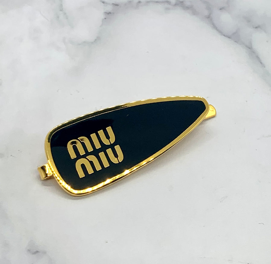 MIU MIU Black Hair Clip - Pre owned