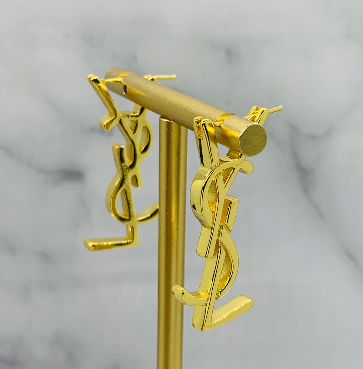 YSL YVES SAINT LAURENT Monogram Earrings - Pre owned