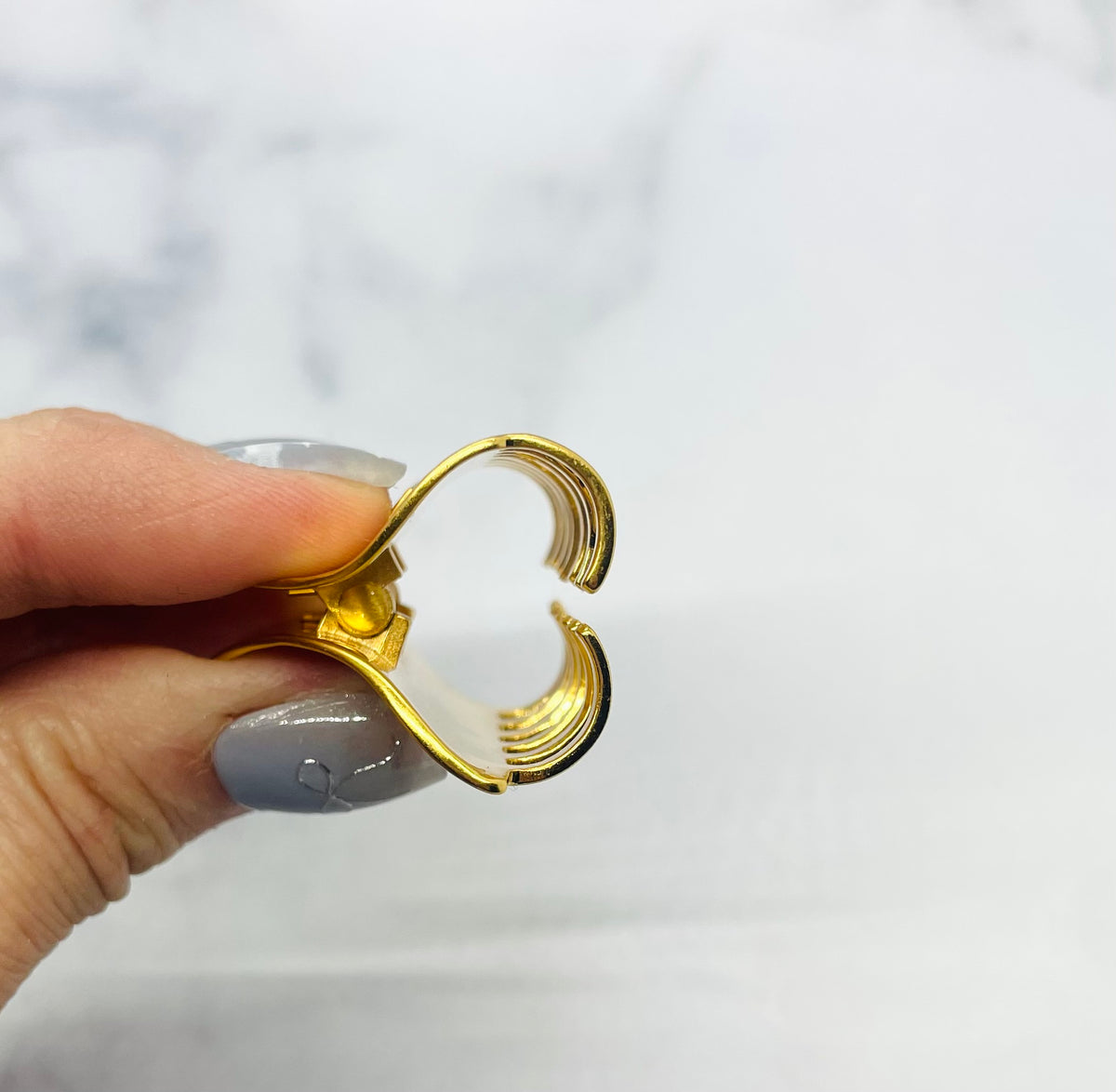 YSL YVES SAINT LAURENT Gold Tone Hair Clip - Pre owned