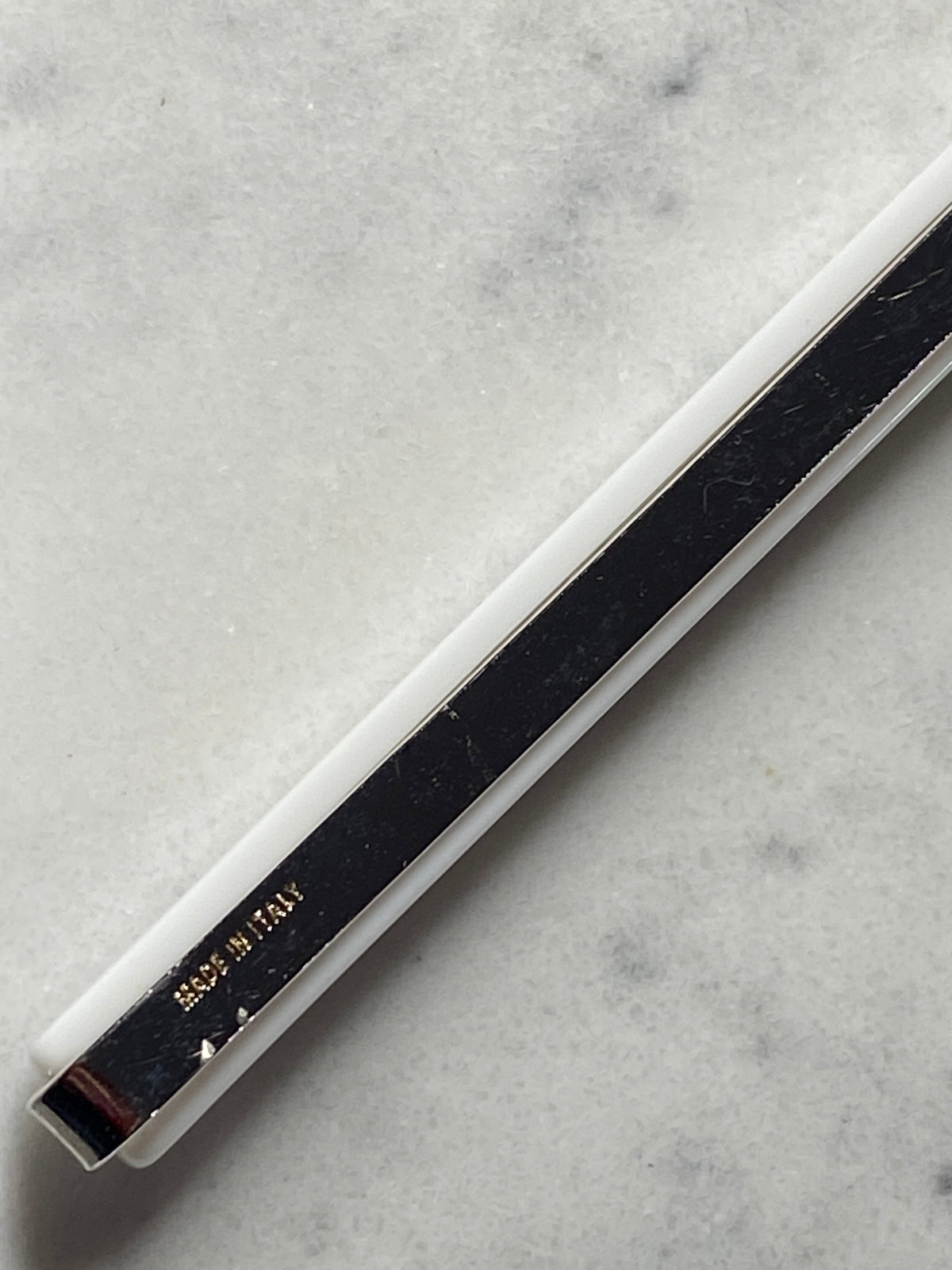 CELINE white Monogram Hair Clip Barrette - Pre owned