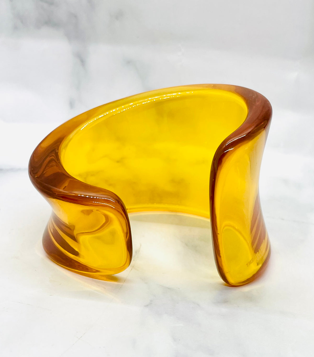 YVES SAINT LAURENT Amber Resin Cuff Bracelet - Pre owned