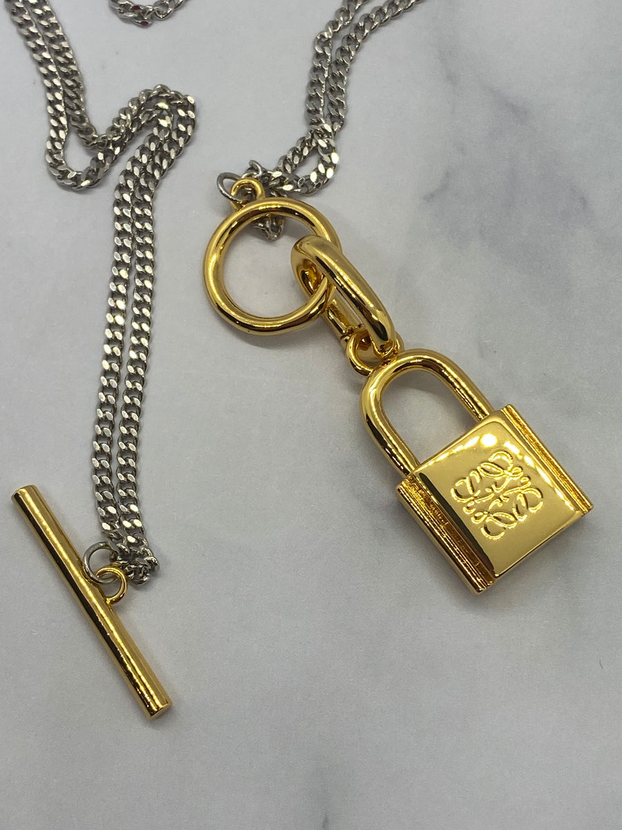 LOEWE Monogram Lock Necklace - USED