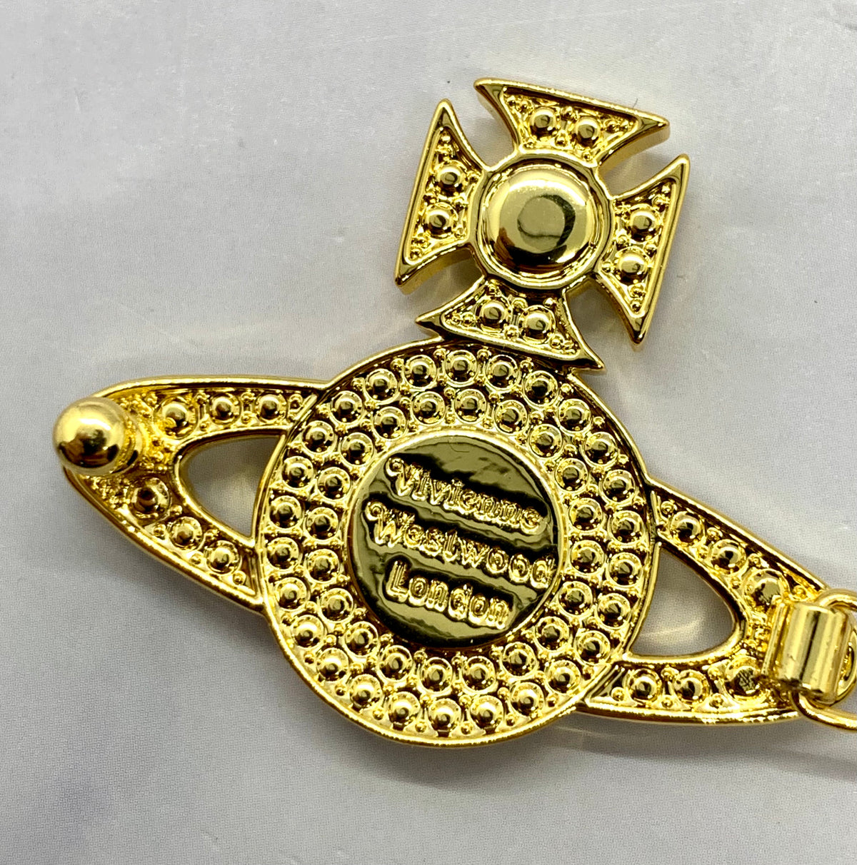VIVIENNE WESTWOOD Ord Gold Rhinestone Hair Clip - Pre owned