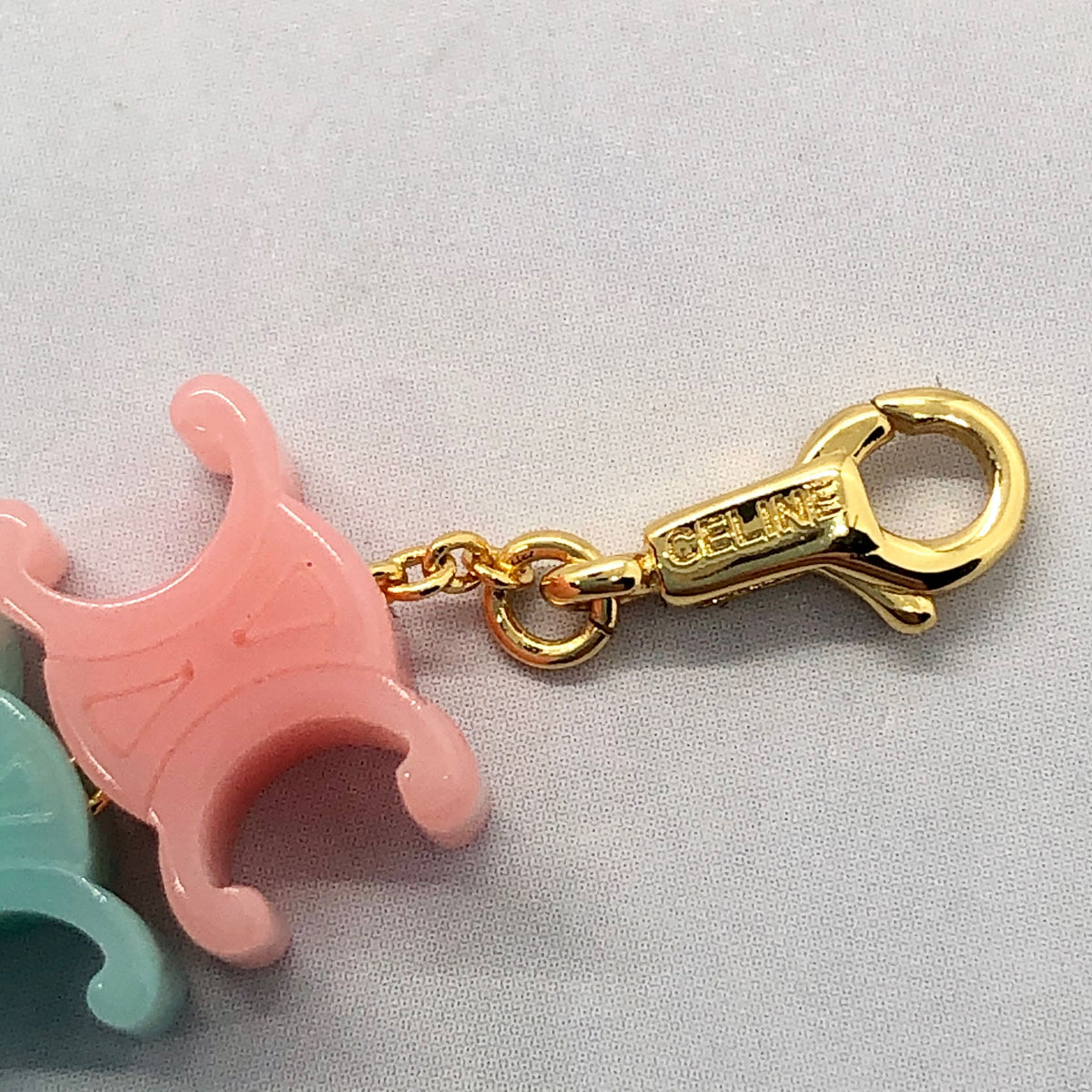 CELINE Monogram Pastel Plastic Charm Bracelet - Pre owned