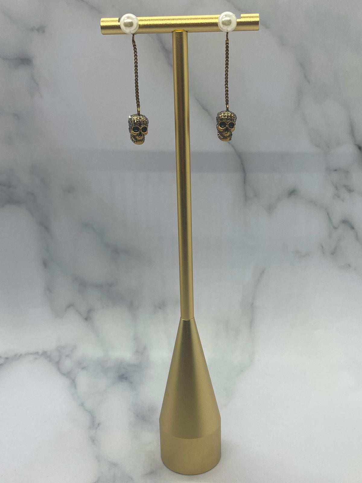 ALEXANDER MCQUEEN Pendant Skull Earrings - USED