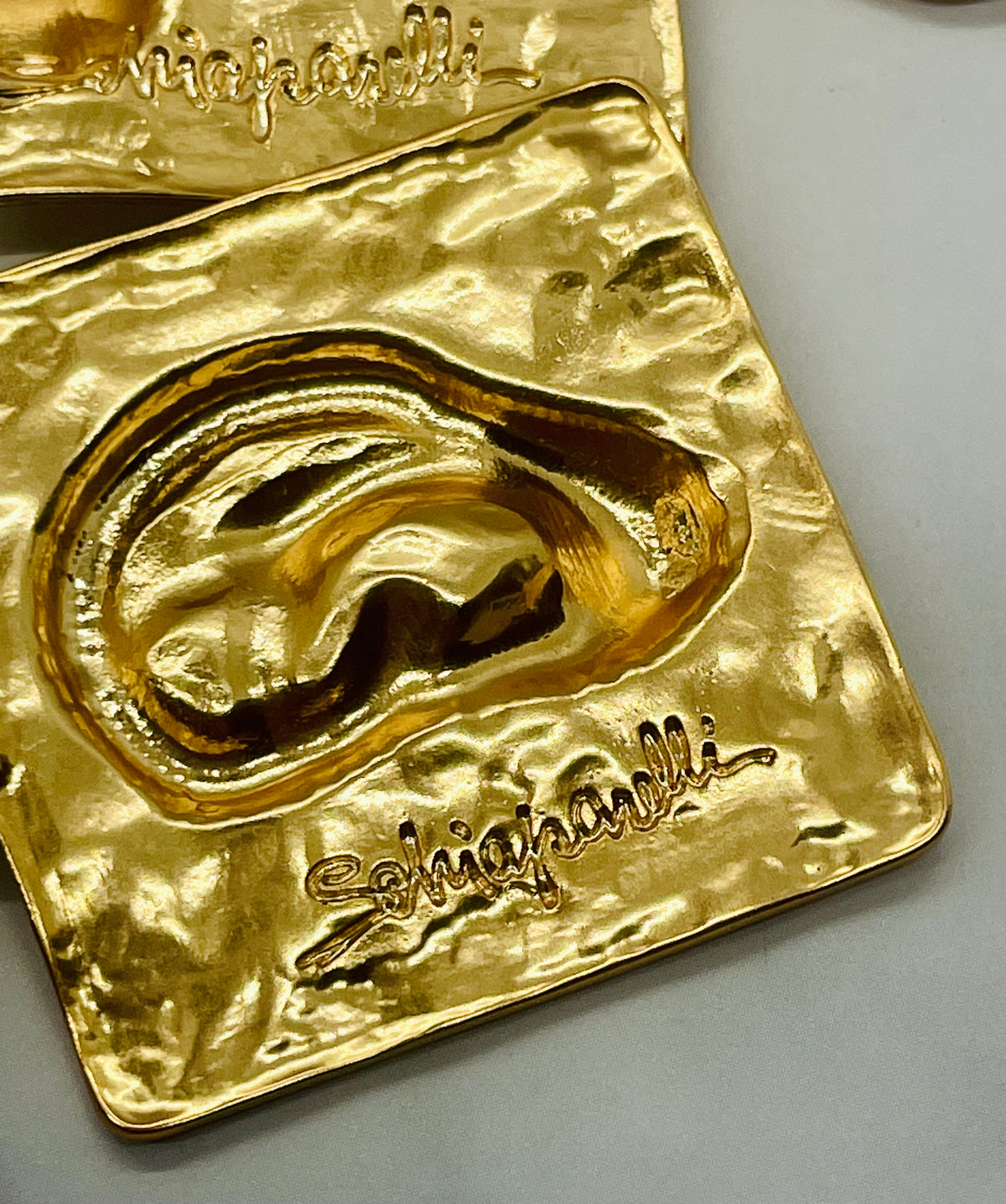 SCHIAPARELLI Onyx Statement Earrings - Pre owned