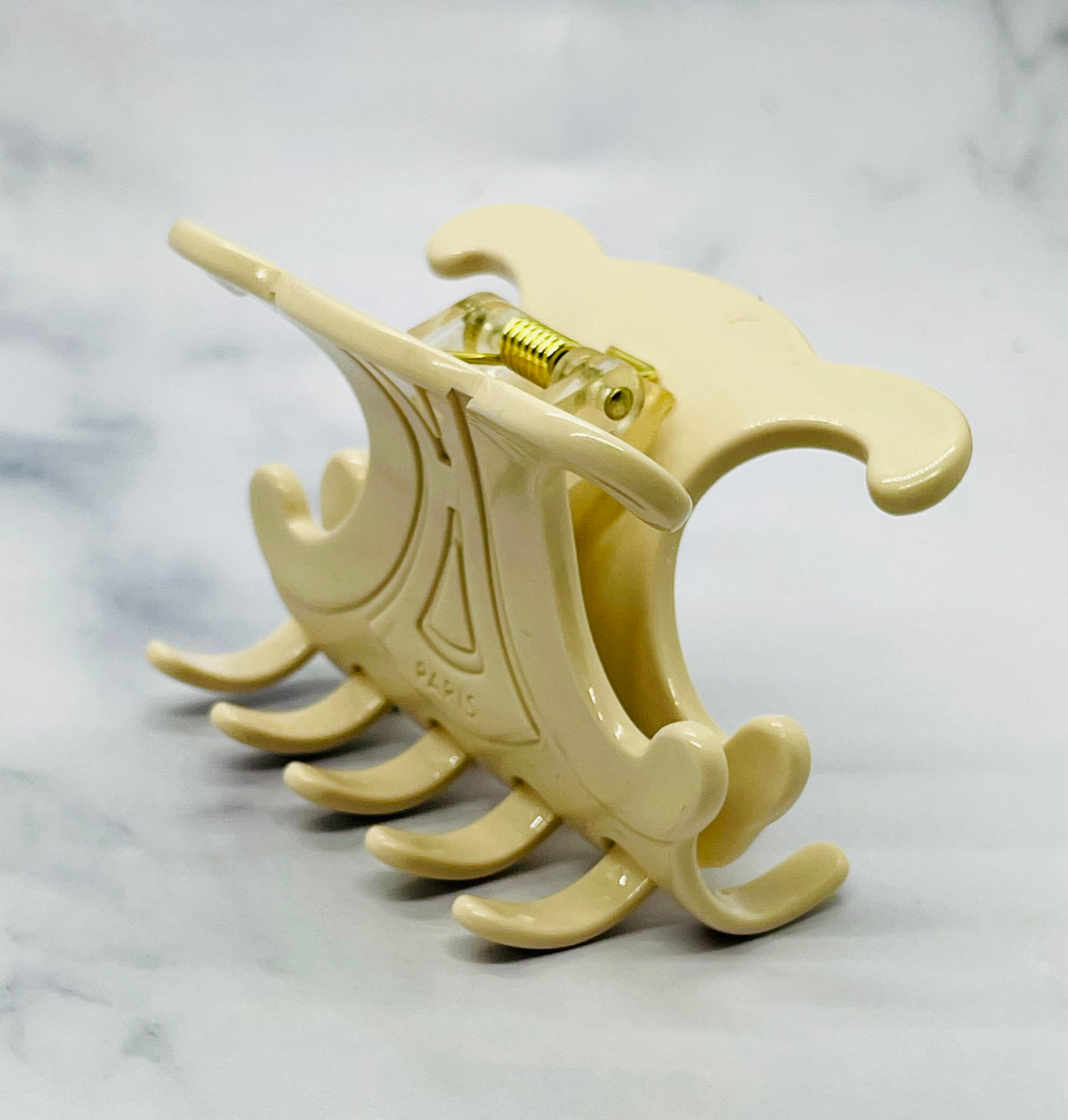 CELINE Beige Monogram Hair Clip - Pre owned