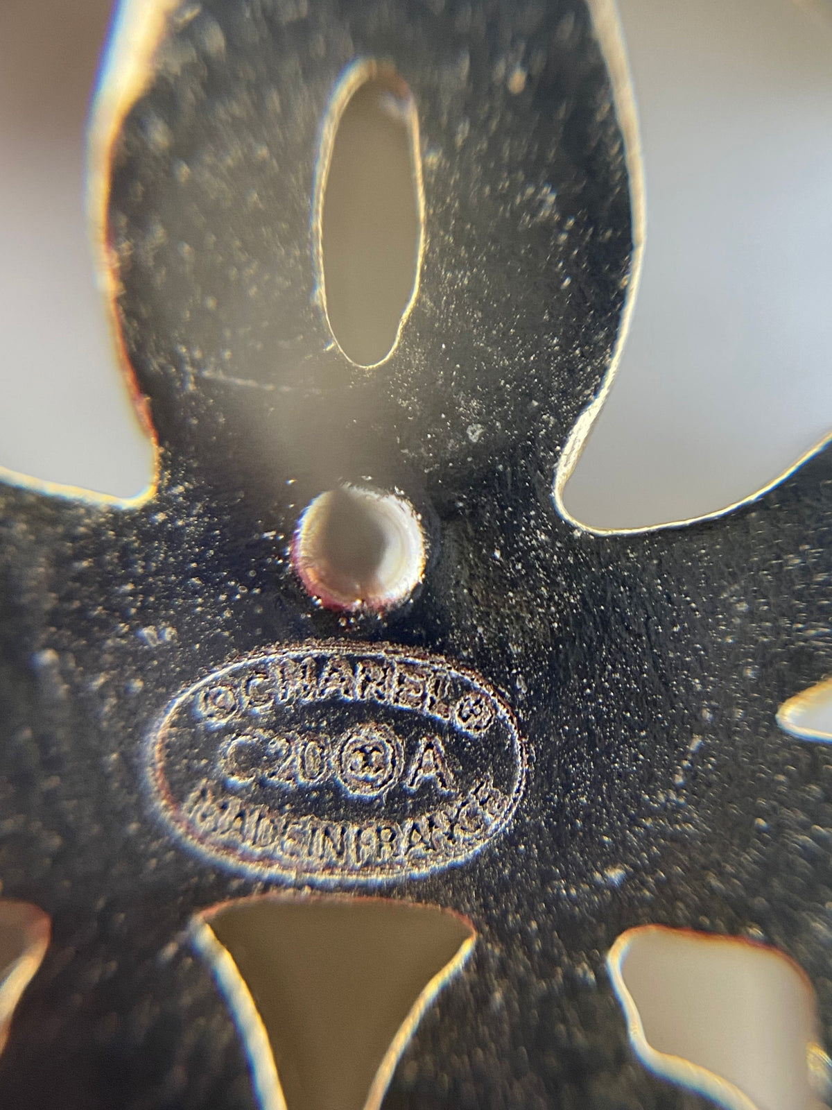 CHANEL CC Clover Rhinestone Small Earrings - USED