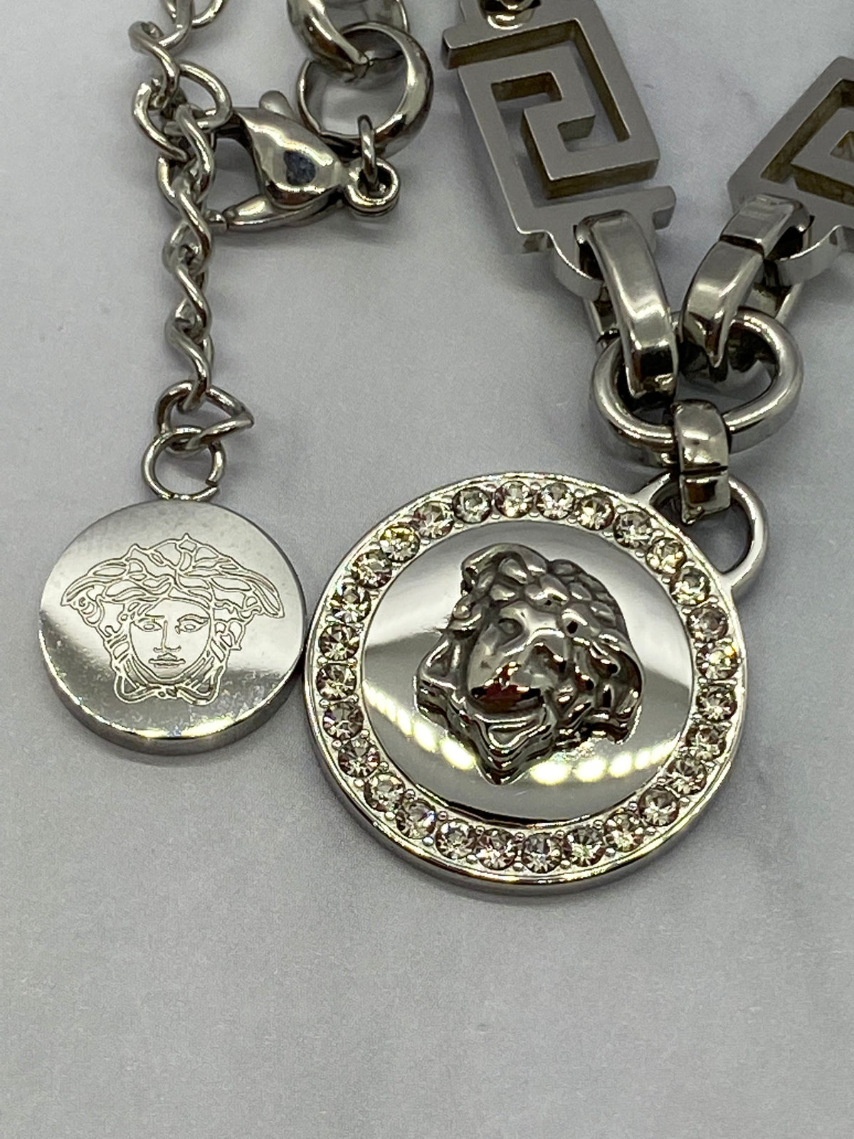 VERSACE Medusa Silver Tone Bracelet - USED