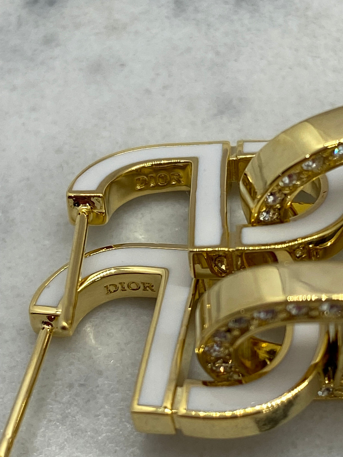CHRISTIAN DIOR CD Pendant Earrings - Pre owned