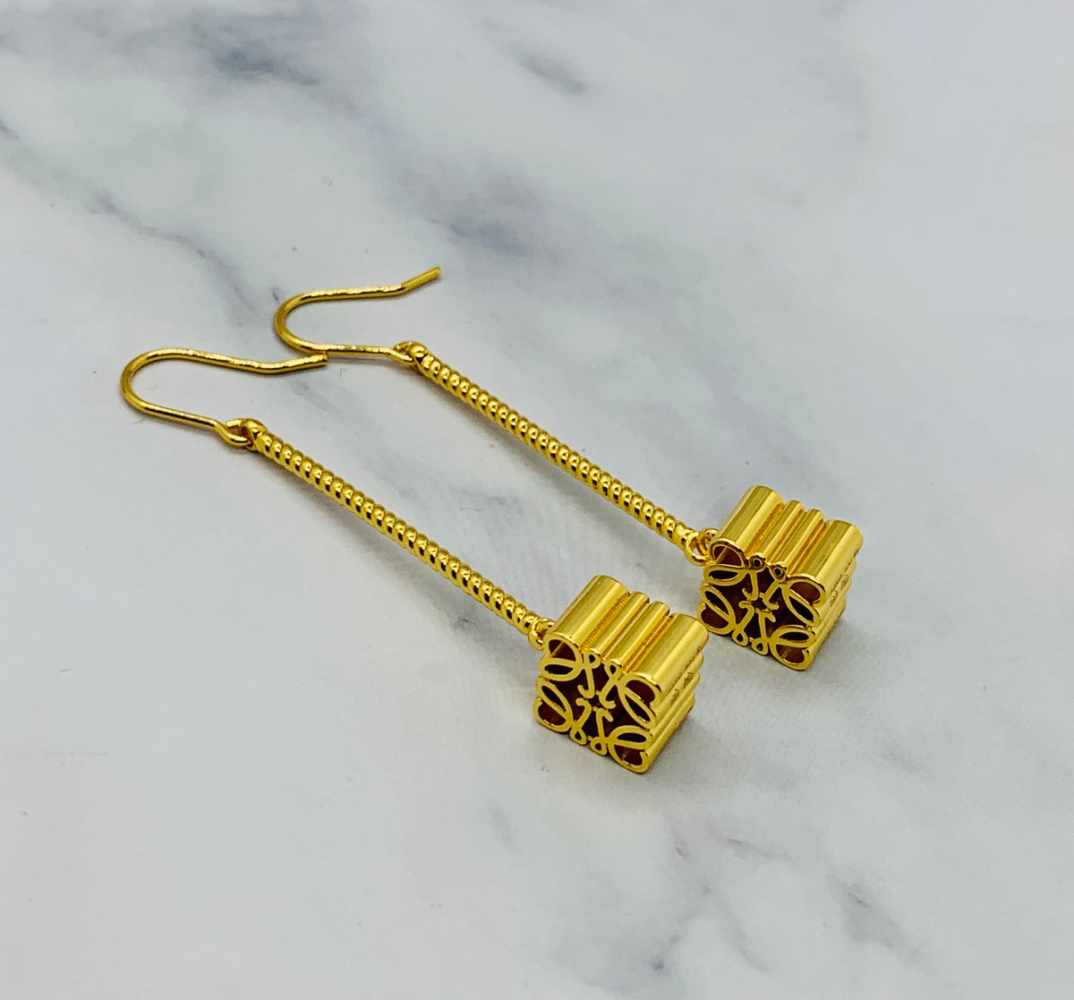 LOEWE Monogram Pendant Earrings - Pre owned
