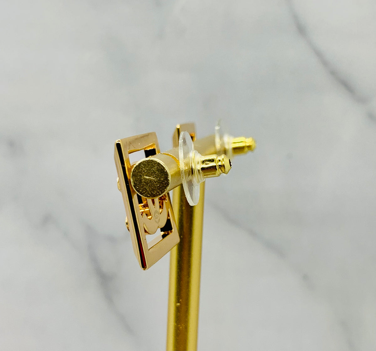 CHANEL CC Square Earrings - Pre owned