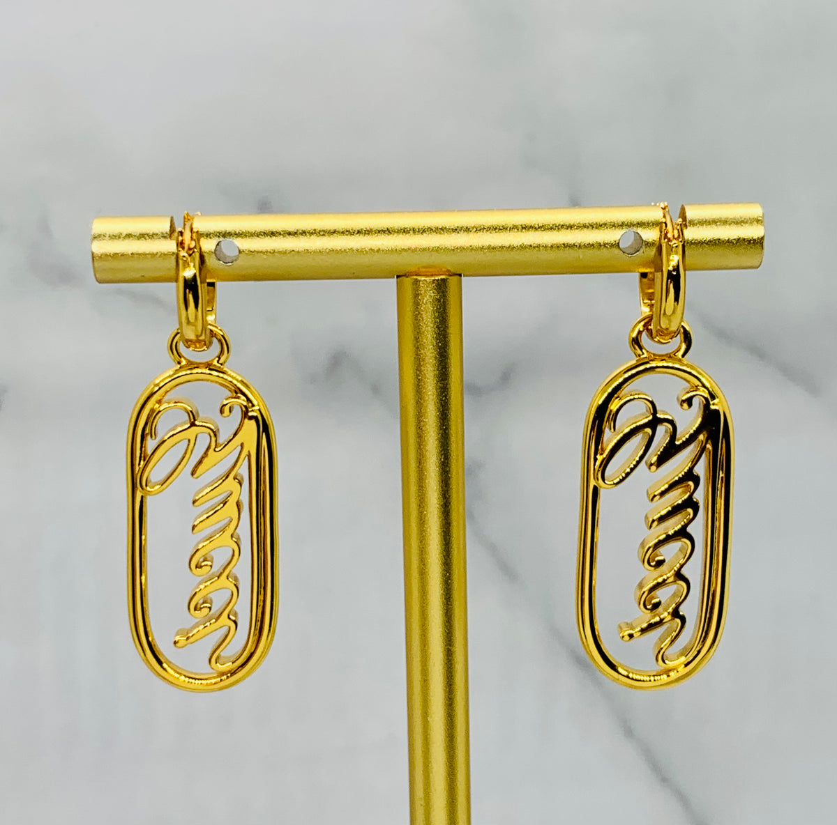 GUCCI Signature Pendant Earrings - Pre owned