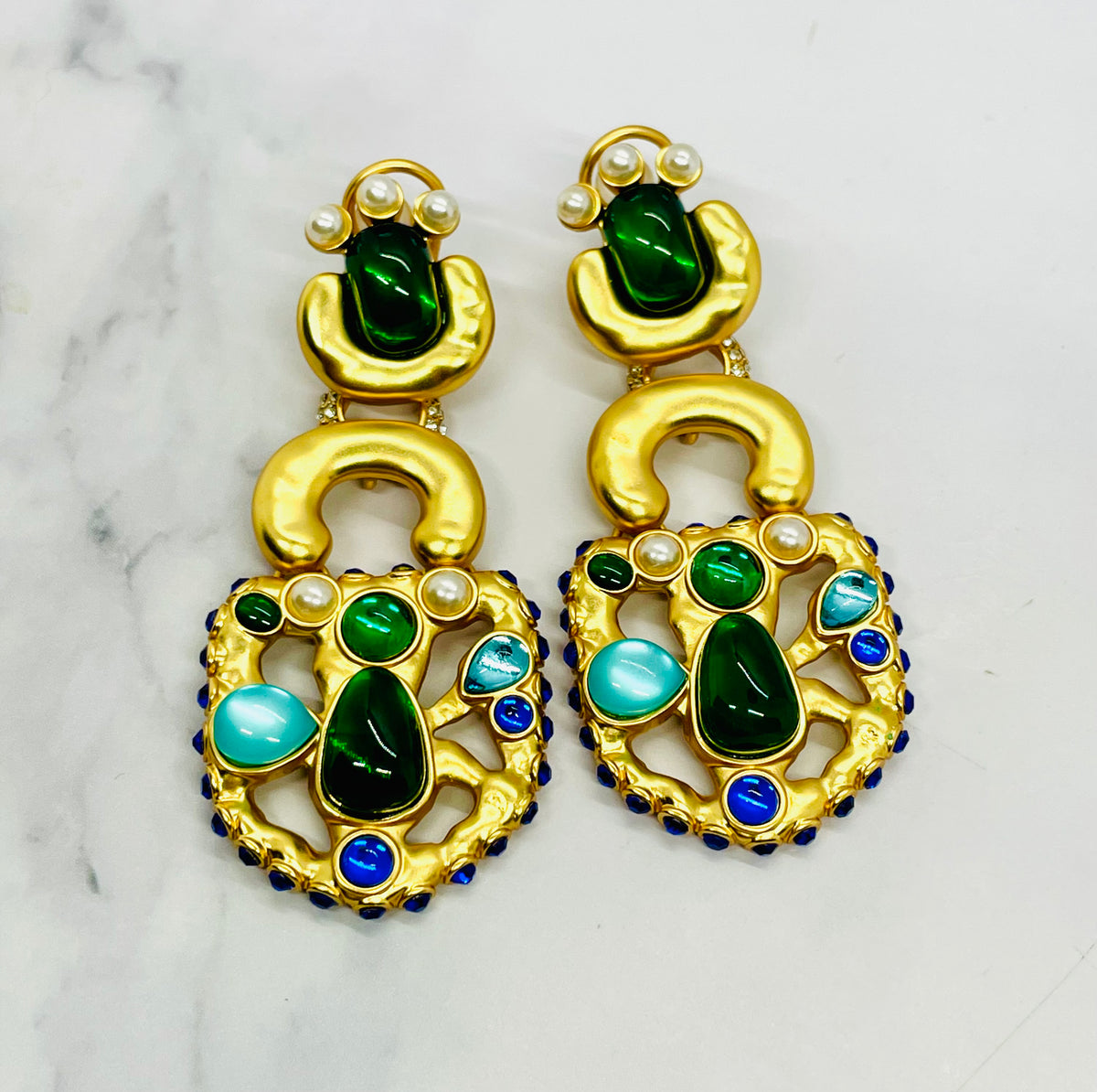 SCHIAPARELLI Statement Lock Earrings - Pre owned