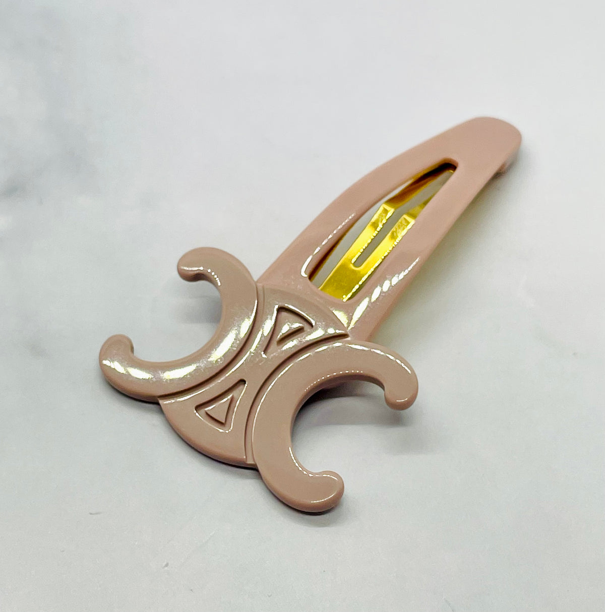 CELINE Mauve Hair Clip Barrette - Pre owned