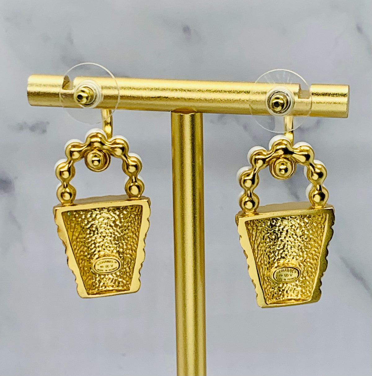 CHANEL CC Vintage Basket Earrings - USED