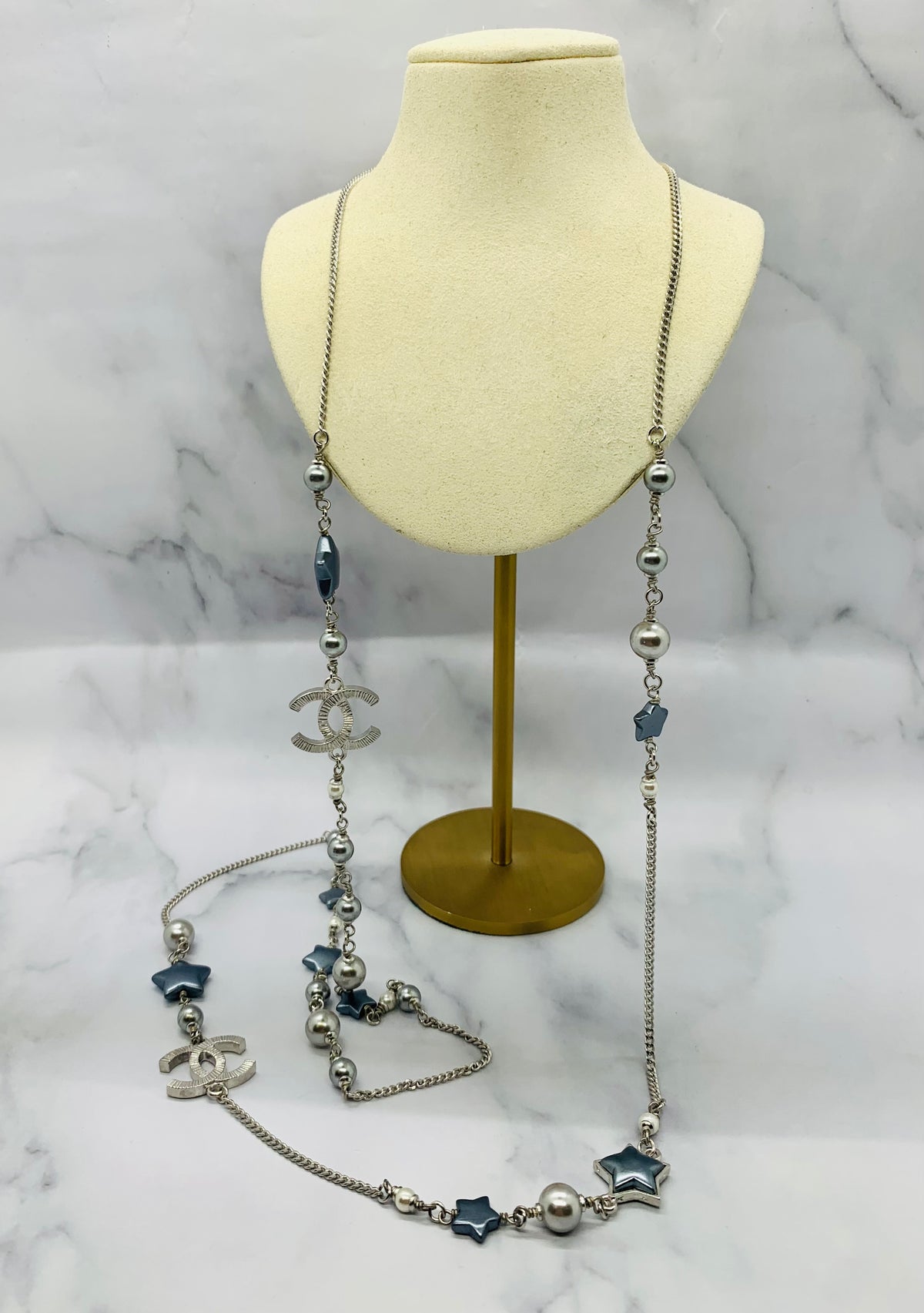 CHANEL CC Stars Multi Chain Necklace - Pre owned