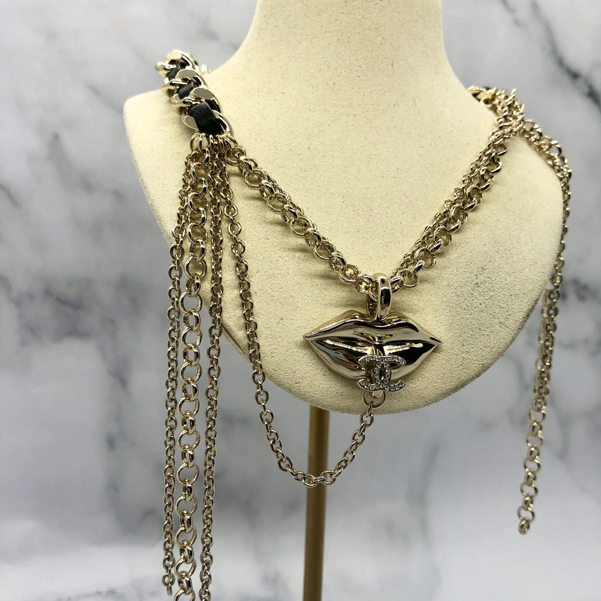 CHANEL CC Lips Chain Necklace - Pre owned