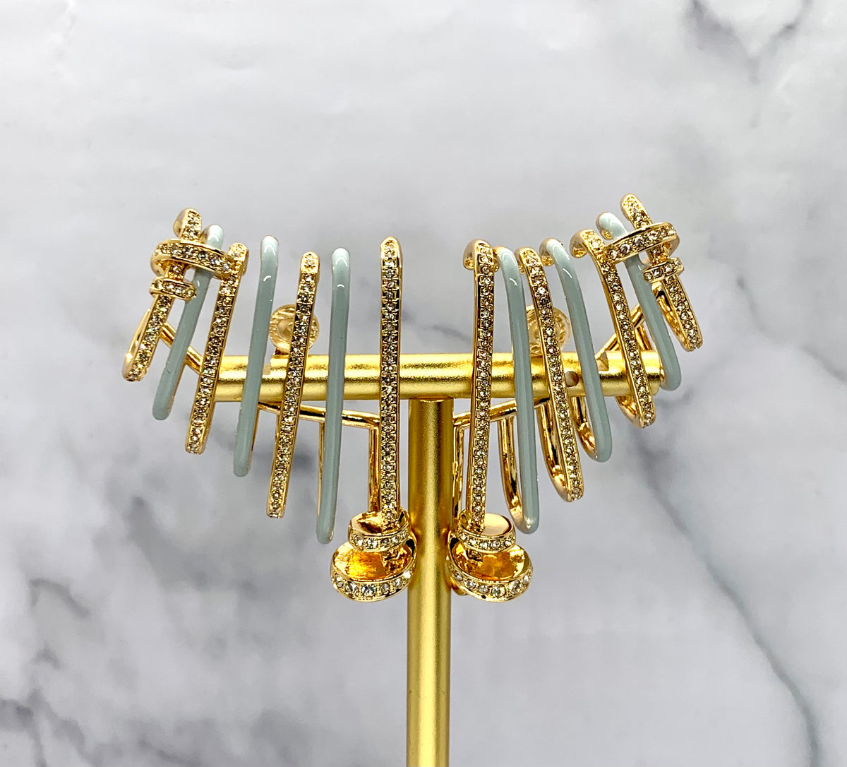 FENDI Rhinestone Cuff Earrings - Pre owned
