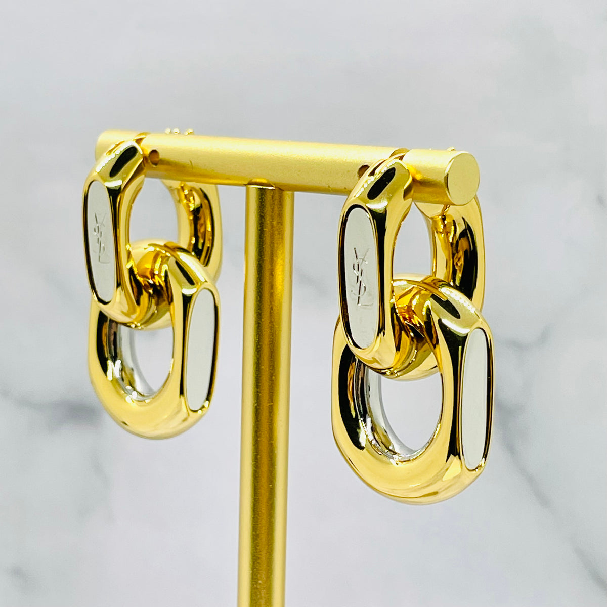 YSL YVES SAINT LAURENT Monogram Earrings - Pre owned