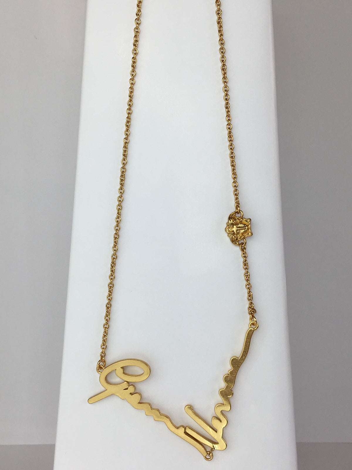 VERSACE Signature Gold Tone Chain Necklace - Pre owned