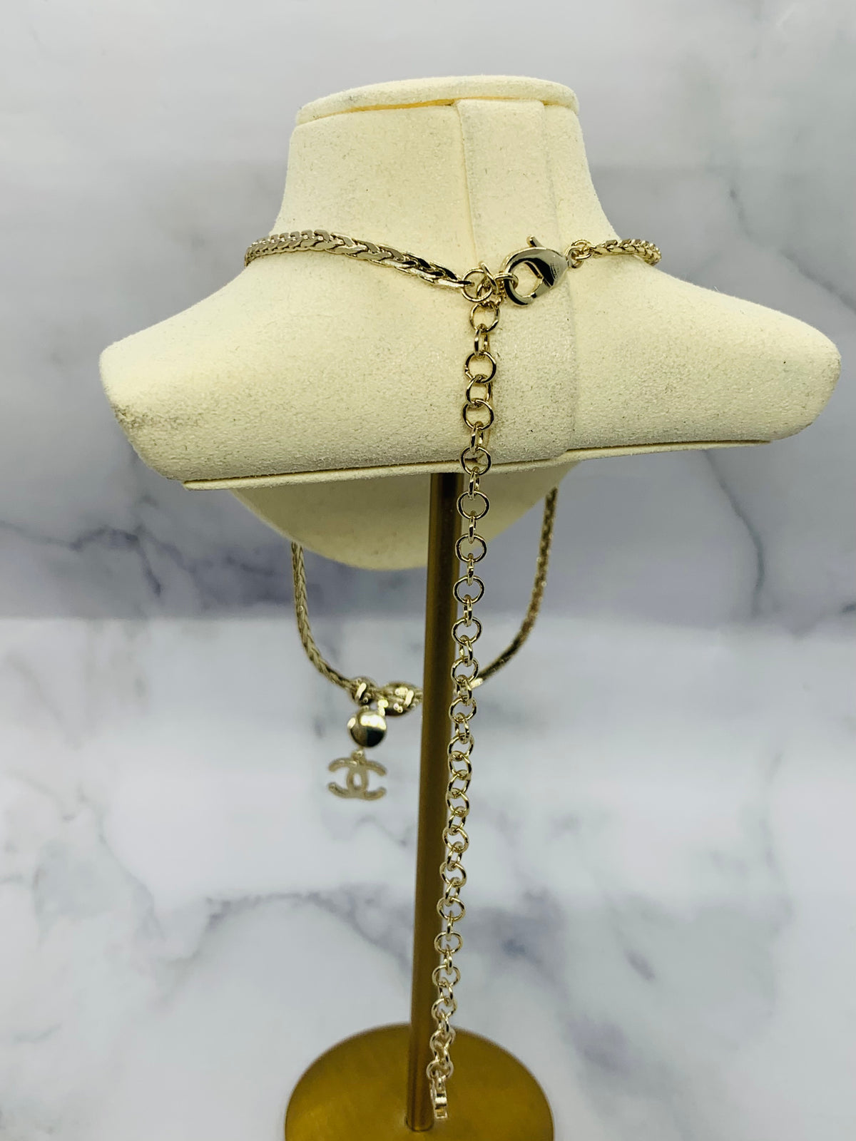 CHANEL CC Rhinestone Necklace - USED