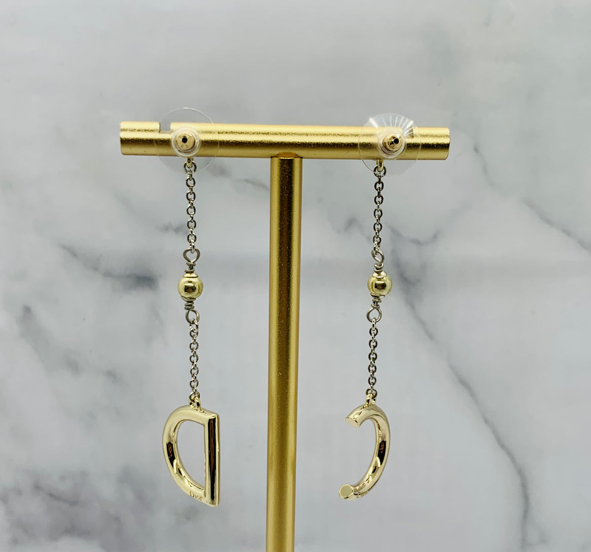 CHRISTIAN DIOR CD Pendant Earrings - Pre owned