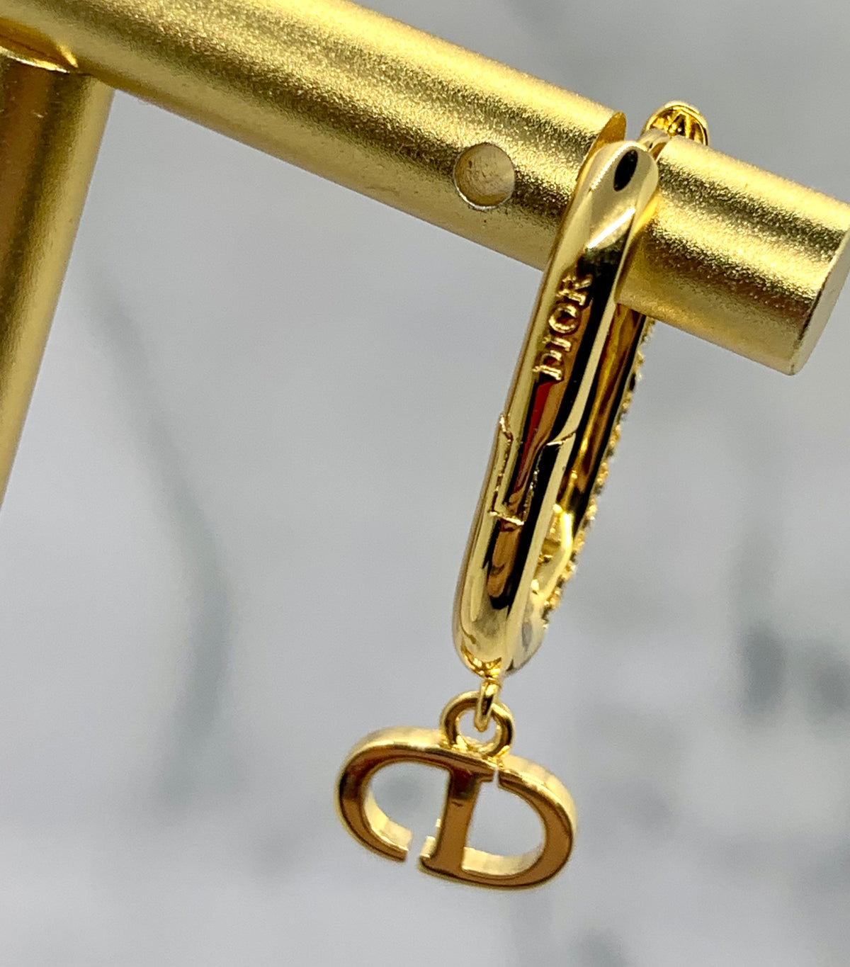 CHRISTIAN DIOR CD Hoop Earrings - Pre owned