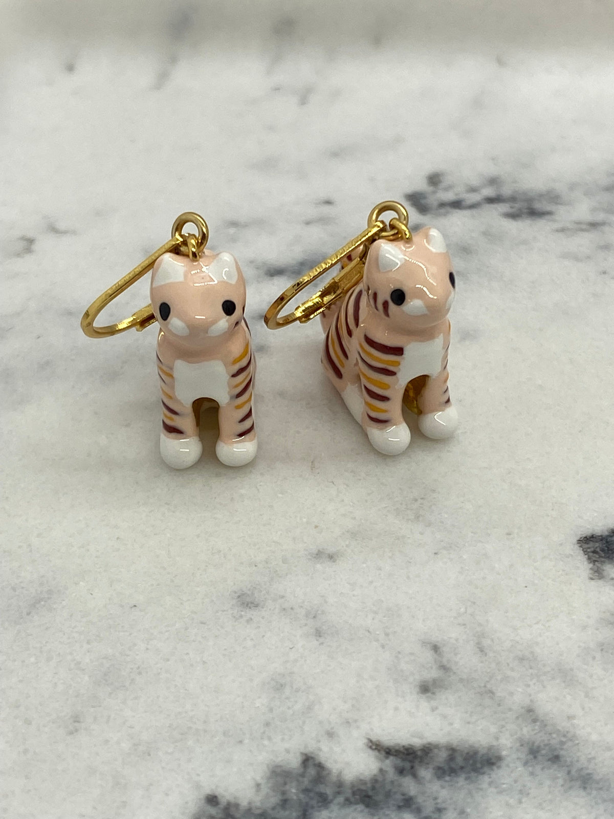 CELINE Cat Charm Pendant Earrings - Pre owned
