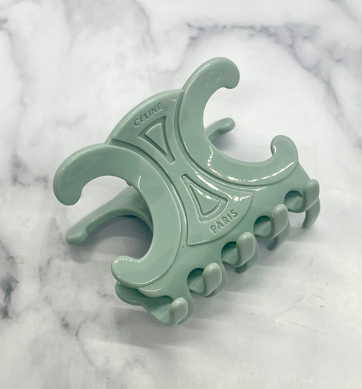 CELINE Mint Monogram Hair Clip - Pre owned