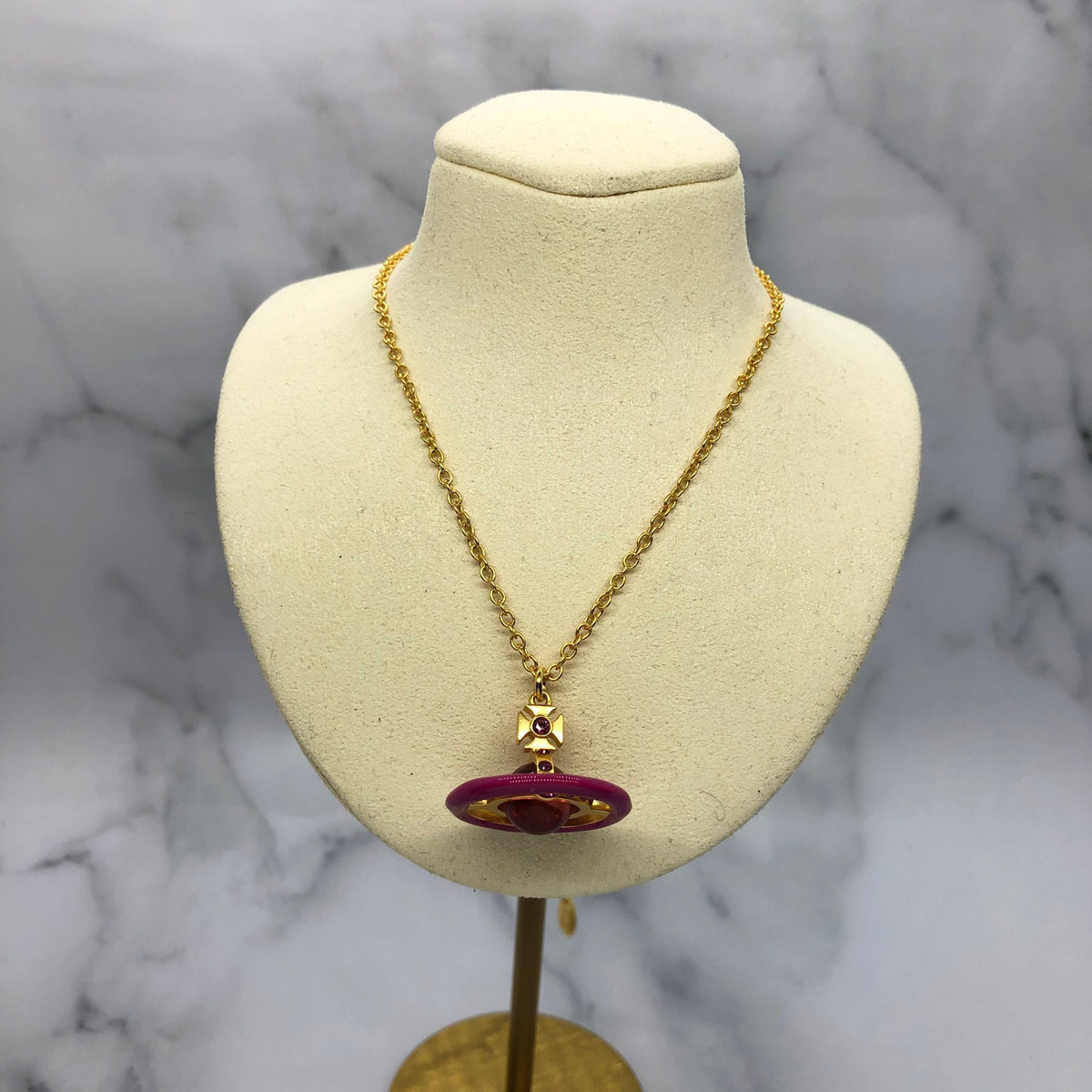 VIVIENNE WESTWOOD Pink Orb Necklace - Pre owned
