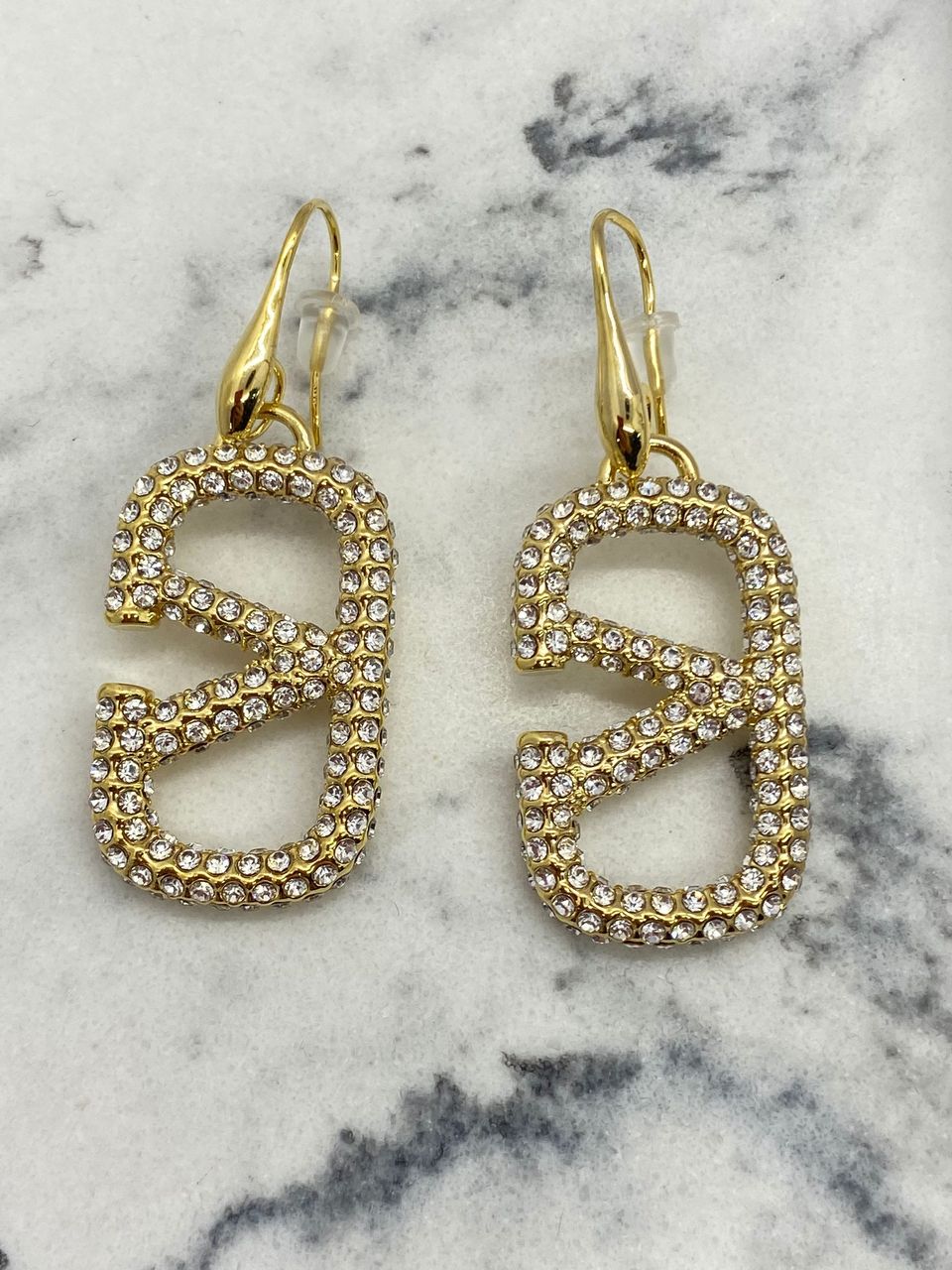 VALENTINO Rhinestone Earrings - Pre owned